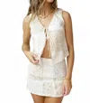 Sofie The Label Joyce Crochet Top And Mini Skirt Set In Off White In White