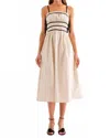 Sofie The Label Lena Midi Dress In Natural In White