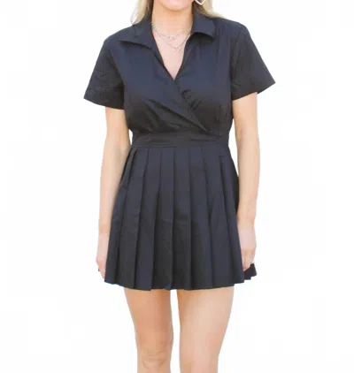 Sofie The Label Lola Pleated Romper In Black In Blue
