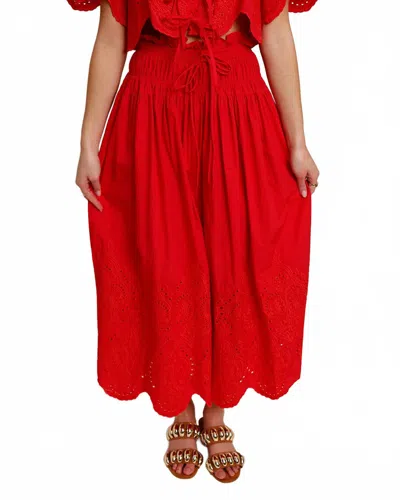 Sofie The Label Love Story Midi Skirt In Red