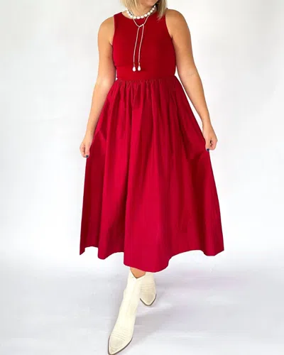 Sofie The Label Lyon Midi Dress In Crimson Red