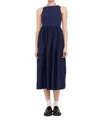 Sofie The Label Lyon Midi Dress In Navy In Blue