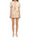 Sofie The Label Madeline Floral Tie-front Blouse In Natural In Multi
