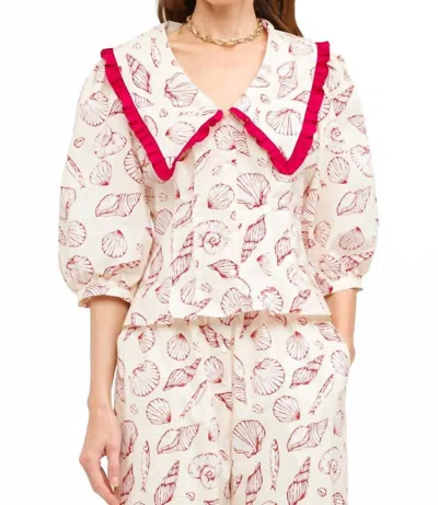 Sofie The Label Matilda Blouse In Seashell In Multi