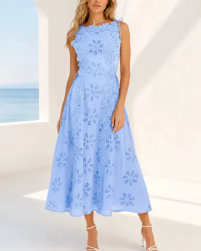 Sofie The Label May Flowers Midi Dress In Blue