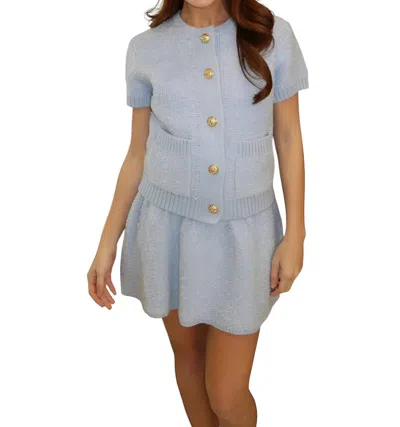 Sofie The Label Maya Boucle Sweater In Light Blue