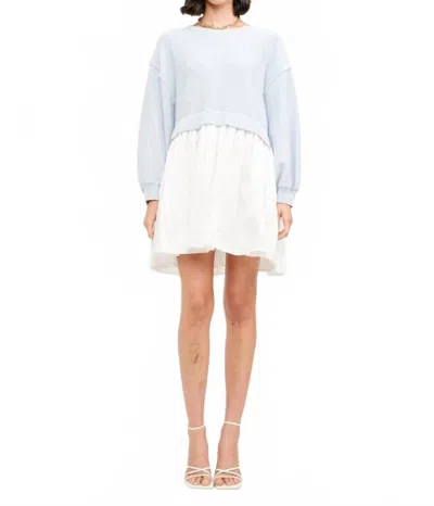 Sofie The Label Mix It Up Sweater Dress In Blue