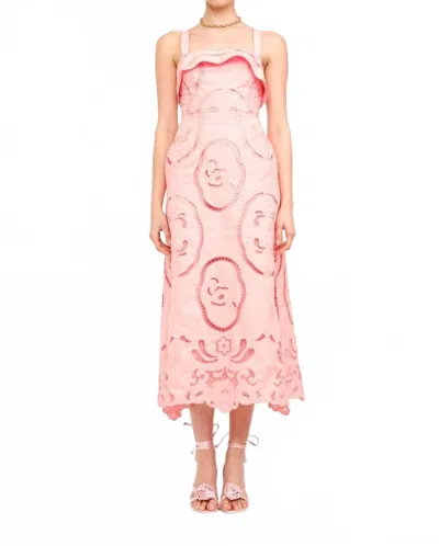 Sofie The Label Palermo Maxi Lace Dress In Coral In Pink