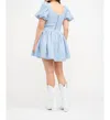 Sofie The Label Paloma Houndstooth Dress In Blue