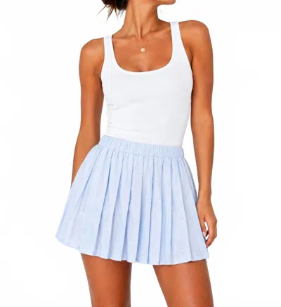 Sofie The Label Pleated Mini Skirt In Baby Blue
