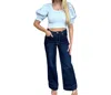 Sofie The Label Puff Sleeve Kora Blouse In Powder Blue In Blue