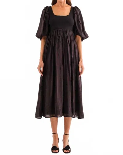 Sofie The Label Raina Dress In Black In Brown