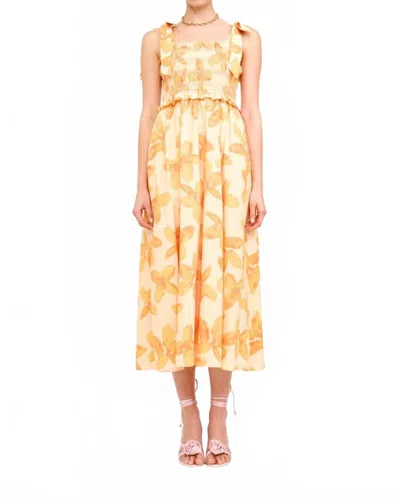 Sofie The Label Remy Midi Dress In Orange
