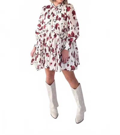 Sofie The Label Riley Roses Mini Dress In Red