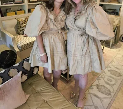 Sofie The Label Ruffle Dress In Sand In Neutral