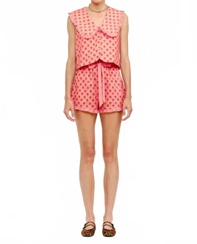 Sofie The Label Salome Floral Top In Coral In Pink
