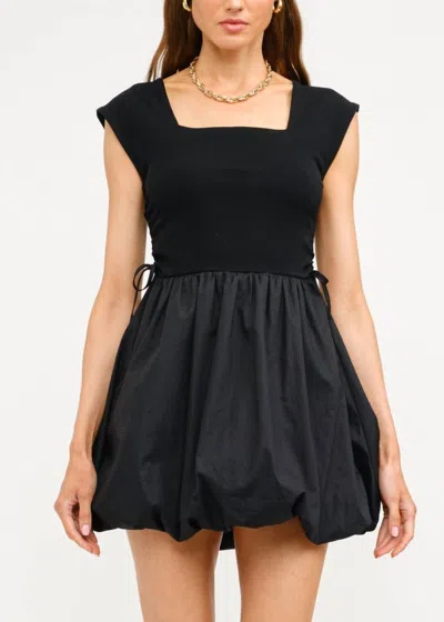 Sofie The Label Square Neck Bubble Dress In Black