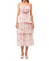 Sofie The Label Starlet Midi Dress In Floral In Pink