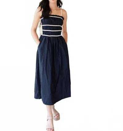 Sofie The Label Sunny Days Poplin Dress In Blue