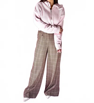 Sofie The Label Suri Front Zip Cardigan In Pink