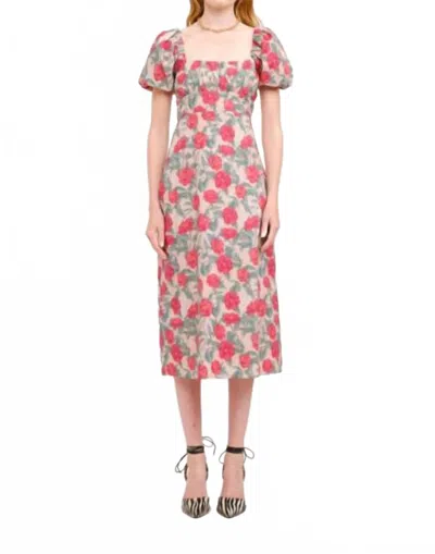 Sofie The Label Sylvia Midi Dress In Red In Multi