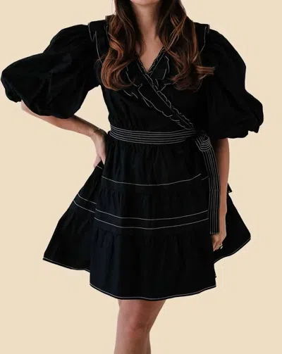 Sofie The Label Tabitha Stitch Wrap Dress In Black