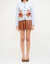 Sofie The Label Teddy Cardigan In Blue In Blue