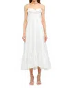 Sofie The Label Tie Strap Midi Dress In Off White In White