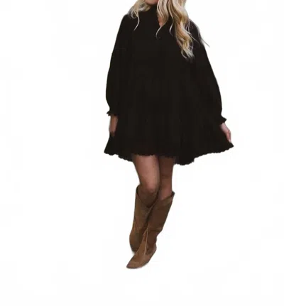 Sofie The Label Violet Mini Dress In Black