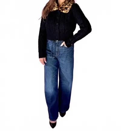 Sofie The Label Wild Winter Long Sleeve Cardigan In Black