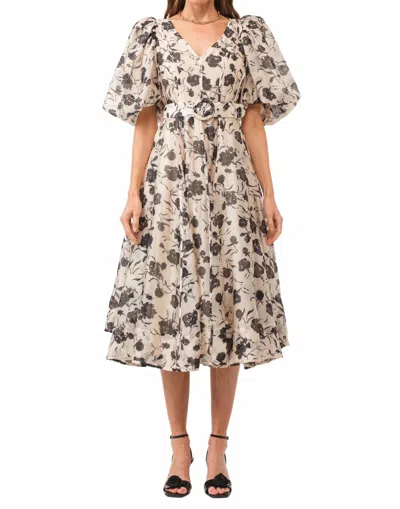 Sofie The Label Women's Cara Floral Organza Midi Dress In Ivory In Multi