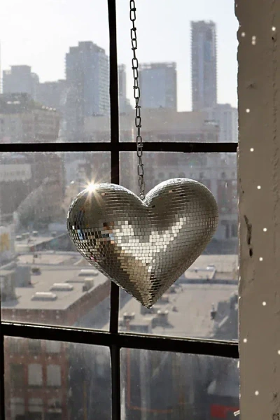 Sofiest Designs Disco Heart In Silver At Urban Outfitters