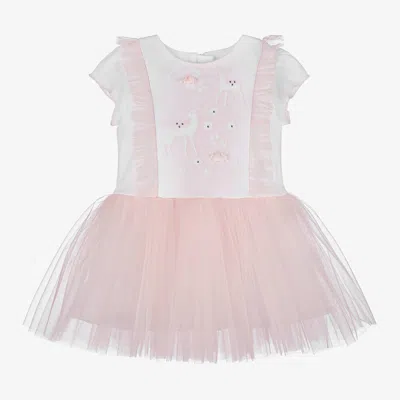 Sofija Baby Girls Pink Cotton & Tulle Dress