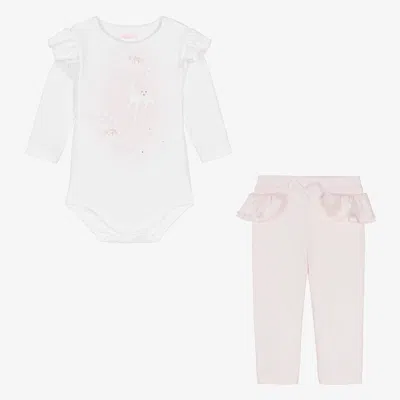 Sofija Baby Girls Pink Cotton Leggings Set