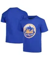Soft As A Grape Big Boys And Girls Royal New York Mets Cooperstown Collection T-shirt In Blue