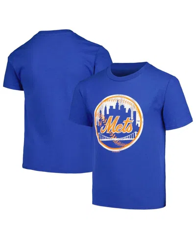 Soft As A Grape Kids' Big Boys And Girls Royal New York Mets Cooperstown Collection T-shirt In Blue