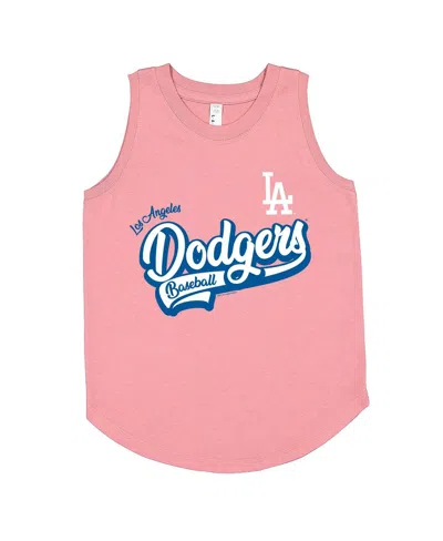 Soft As A Grape Kids' Big Girls Pink Los Angeles Dodgers Tank Top