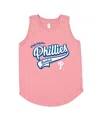 Soft As A Grape Big Girls Pink Philadelphia Phillies Tank Top In Pink