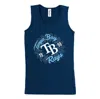 SOFT AS A GRAPE GIRLS YOUTH SOFT AS A GRAPE NAVY TAMPA BAY RAYS TANK TOP
