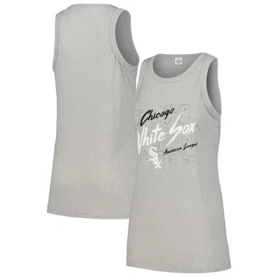 Soft As A Grape Gray Chicago White Sox Gauze High Neck Tank Top