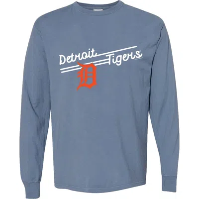 Soft As A Grape Navy Detroit Tigers Pigment Dye Long Sleeve T-shirt