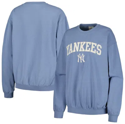 Soft As A Grape Navy New York Yankees Pigment Dye Pullover Sweatshirt