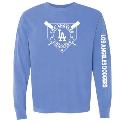 Soft As A Grape Royal Los Angeles Dodgers Pigment Dye Long Sleeve T-shirt In Blue