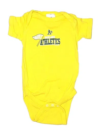 Pre-owned Soft As A Grape Babies' Short Sleeve Onesie In Yellow