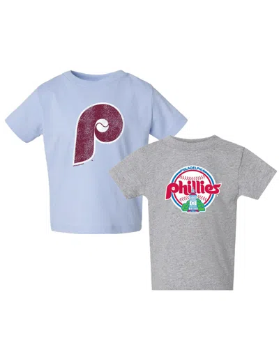 Soft As A Grape Babies' Toddler 2-pack Royal/heather Gray New York Mets Cooperstown Collection T-shirt In Multi