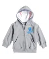 Soft As A Grape Toddler Boys And Girls  Heathered Gray Kansas City Royals Baseball Print Full-zip Hoo In Heathered Gray