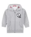Soft As A Grape Toddler Heather Gray Chicago White Sox Baseball Full-zip Hoodie Jacket