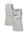 Soft As A Grape Women's Gray Chicago White Sox Gauze High Neck Tank Top In Gray