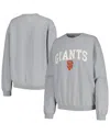 Soft As A Grape Women's Gray San Francisco Giants Pigment Dye Pullover Sweatshirt