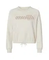 Soft As A Grape Women's Natural Los Angeles Dodgers Tonal Checkered Sweatshirt